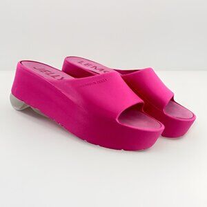 Lemon Jelly Platform Pink Slip-On Sandals Shoes EU 41 Women's 10 Comfort Fuchsia